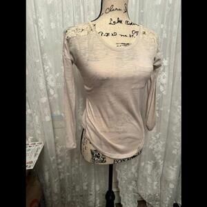 Elevate Your Wardrobe with the Beige Lace Back 3-Quarter Sleeve Shirt